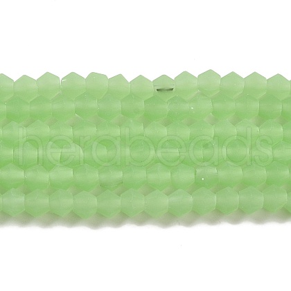 Imitation Jade Frosted Glass Bead Strands EGLA-A039-J6mm-MD01-1