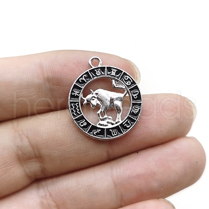 Constellation Themes Alloy Rhinestone Pendants PW-WG6B97D-07-1