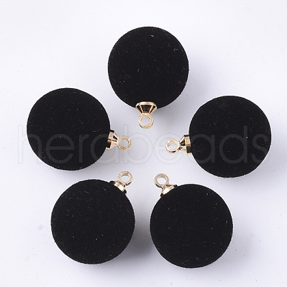 Flocky Acrylic Pendants FIND-T046-33D-01-1