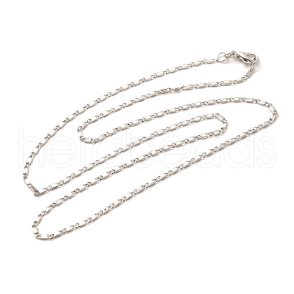 1.5mm Rack Plating Brass Oval Link Chain Necklaces for Women Men MAK-L044-25P-1