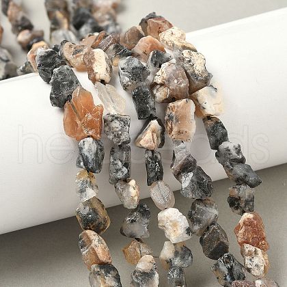 Raw Rough Natural African Black Opal Beads Strands G-M453-D02-1