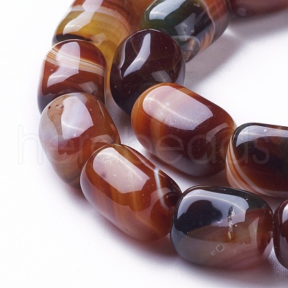 Natural Dyed Agate Beads Strands G-G775-B-07-1