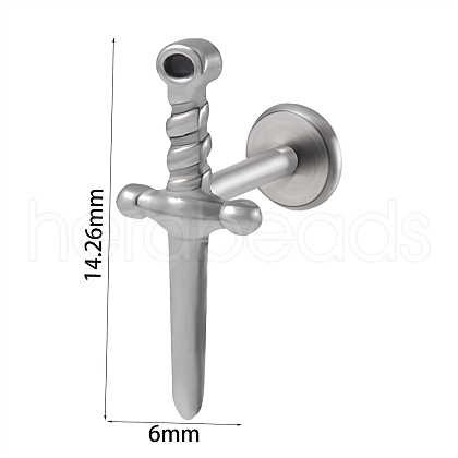 304 Stainless Steel Threadless Labret Stud WG47083-21-1