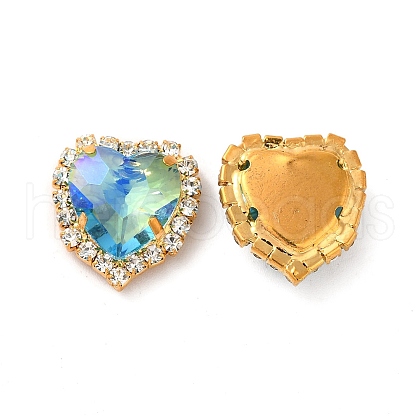 Moonlight Effect Heart Sew on Rhinestone RGLA-F079-01B-06-1