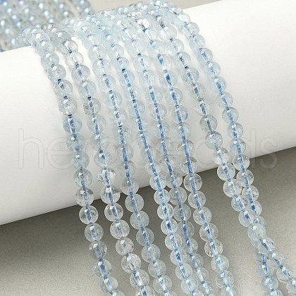 Natural Aquamarine Beads Strands G-P576-4mm-01A-1