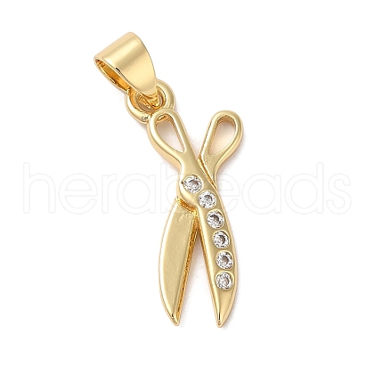 Rack Plating Brass & Cubic Zirconia Pendants KK-L216-066G-1