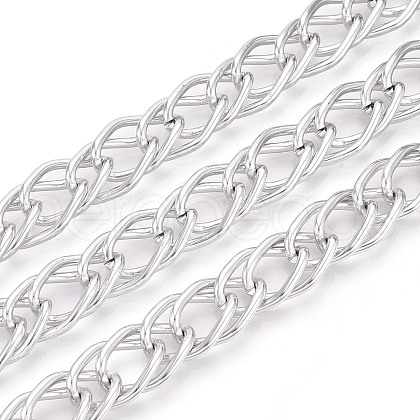 Aluminium Two Tone Rhombus Link Chains CHA-N004-05P-1