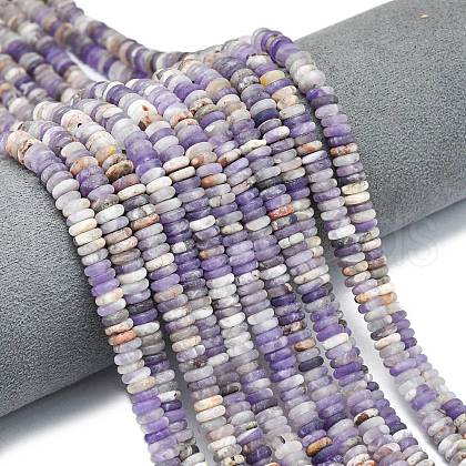 Frosted Natural Amethyst Beads Strands G-K389-C25-01-1