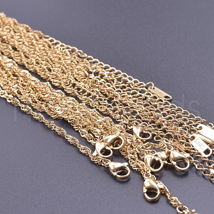Stainless Steel 2.5mm Singapore Chains Necklaces JS7236-2-1