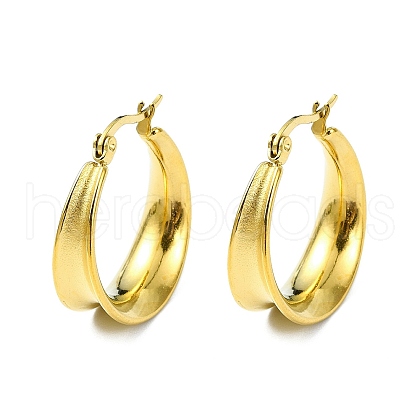 304 Stainless Steel Hoop Earrings EJEW-K271-02E-G-1