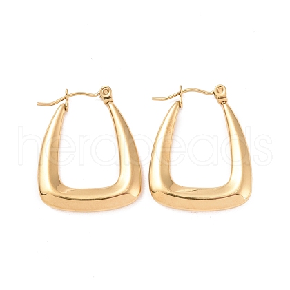 Ion Plating(IP) 304 Stainless Steel Hoop Earrings for Women EJEW-F287-07G-1