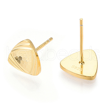 925 Sterling Silver Stud Earrings STER-T004-52G-1