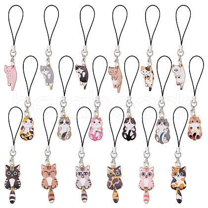 Alloy Enamel Mobile Straps HJEW-HY00008-1