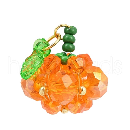 Halloween Theme Glass Seed Beads Pendants PALLOY-MZ00776-01-1