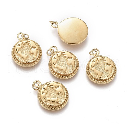 Ion Plating(IP) 304 Stainless Steel Pendants X-STAS-F256-011G-1