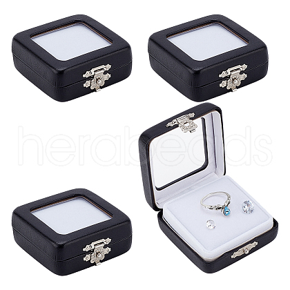 PU Leather Jewelry Gift Storage Box AJEW-WH0475-04A-1