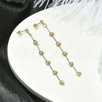 201 Stainless Steel Link Dangle Stud Earrings EJEW-JE06313-1
