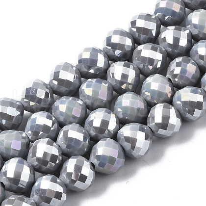 Electroplate Glass Beads Strands EGLA-Q125-007A-1