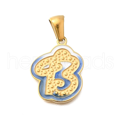 304 Stainless Steel Pendants STAS-K297-01G-B-1