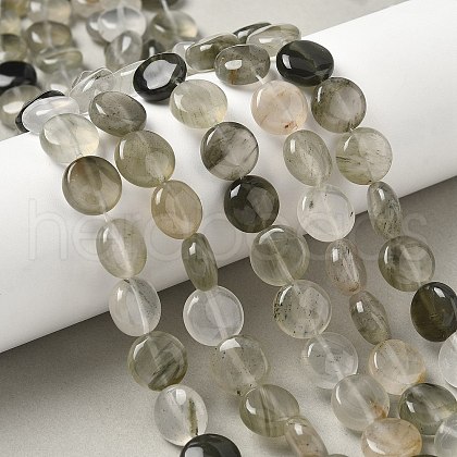 Natural Green Rutilated Quartz Beads Strands G-F790-H01-03-1