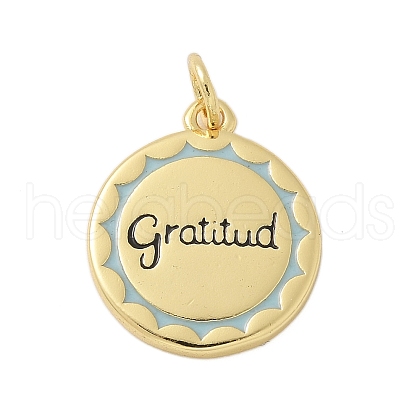 Brass Enamel Pendants KK-P293-09G-02-1