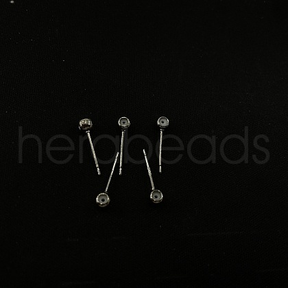 Rack Plating Brass Stud Earring Findings KK-WH0052-03P-1