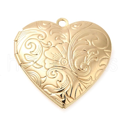 Brass Locket Pendants KK-M263-01G-01-1