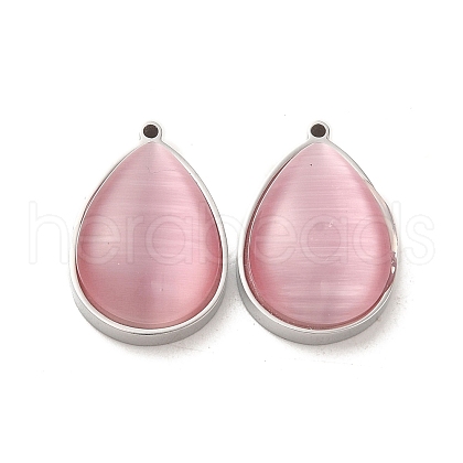 304 Stainless Steel Pendants STAS-L022-045P-04-1