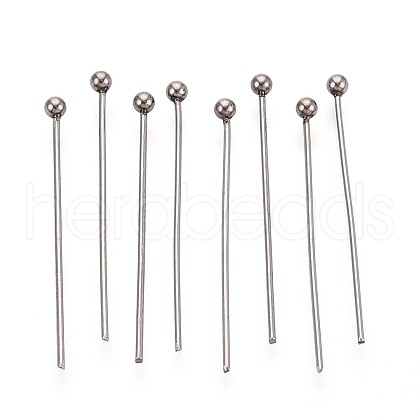 304 Stainless Steel Head Pins STAS-T065-25mm-20P-1