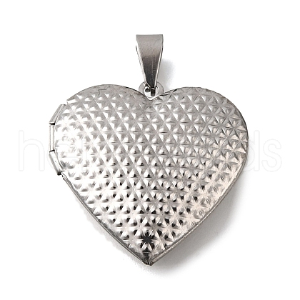 316 Stainless Steel Locket Pendants STAS-N0016-18A-P-1