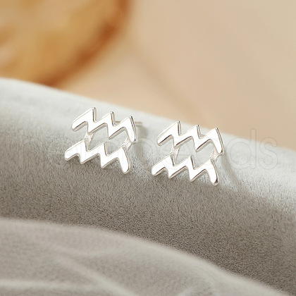 S925 Sterling Silver Stud Earrings WG164A3-10-1