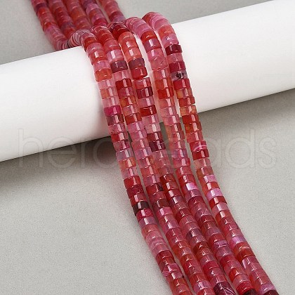 Dyed Natural Agate Beads Strands G-U030-B01-04-1