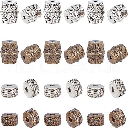 CHGCRAFT 40Pcs 2 Style CCB Plastic Beads CCB-CA0001-02-1