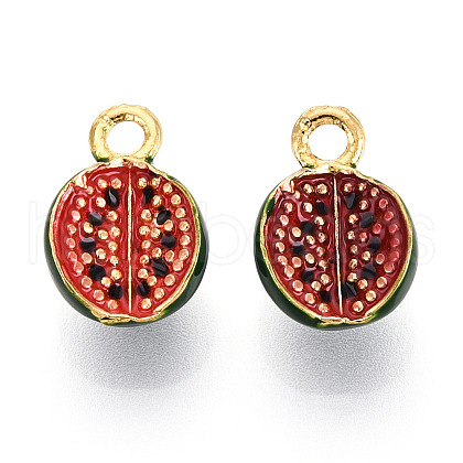 Fruit Alloy Enamel Charms ENAM-N062-06F-1