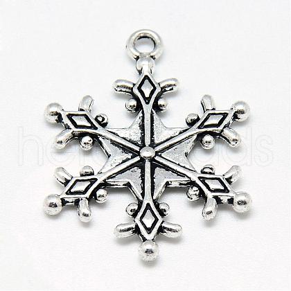 Tibetan Style Alloy Pendants TIBE-S301-039AS-RS-1