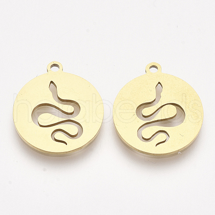 201 Stainless Steel Pendants X-STAS-T044-101G-1
