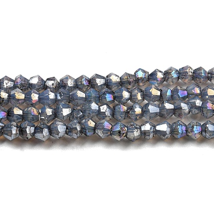 Baking Painted Transparent Glass Beads Strands DGLA-F002-04A-1
