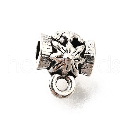 Tibetan Style Alloy Tube Bails TIBE-L008-45AS-1