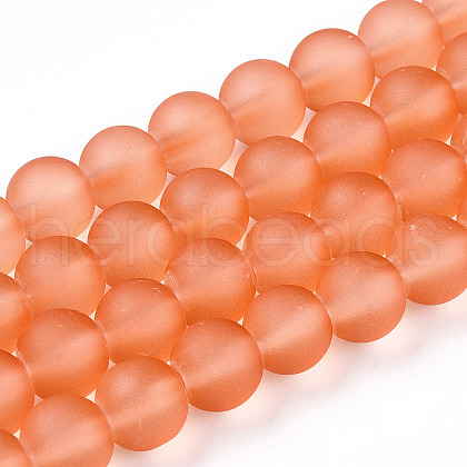 Transparent Glass Bead Strands GLAA-S031-8mm-33-1-1