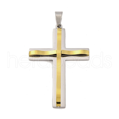 PVD Vacuum Plating 304 Stainless Steel Big Pendants STAS-Z080-13GP-1