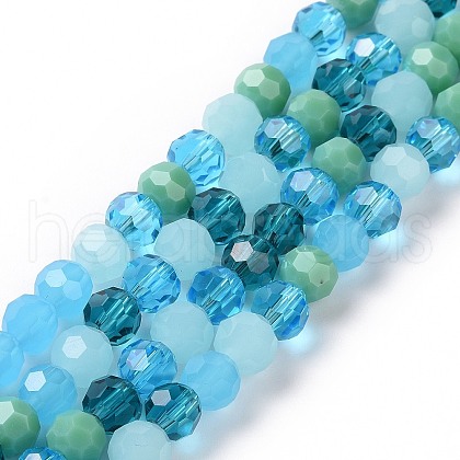 Glass Beads Strands X-GLAA-E036-09G-1