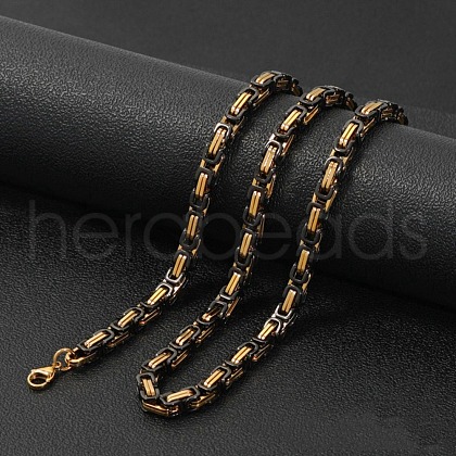 Stainless Steel Byzantine Chain Necklaces for Men FS-WG56795-173-1