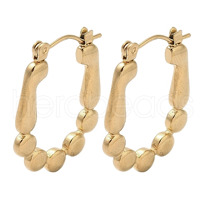 Bubble 201 Stainless Steel Half Hoop Earrings for Women EJEW-G385-38G-1