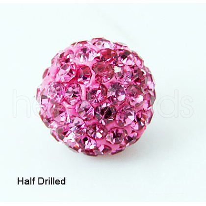 Polymer Clay Rhinestone Beads RB-H258-HD10mm-209-1