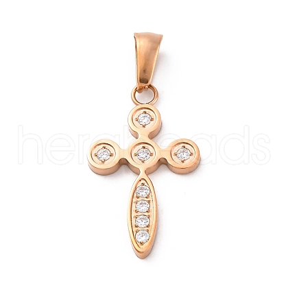 304 Stainless Steel Pendants STAS-F157-11RG-A-1