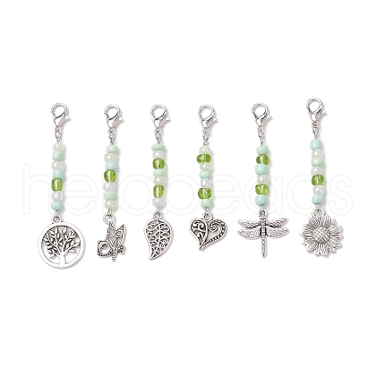 6Pcs Zinc Alloy Pendant Decorations HJEW-JM03159-02-1