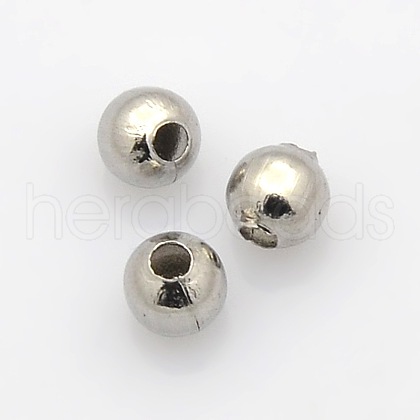Tarnish Resistant Round 316 Surgical Stainless Steel Spacer Beads X-STAS-N032-02-4mm-1