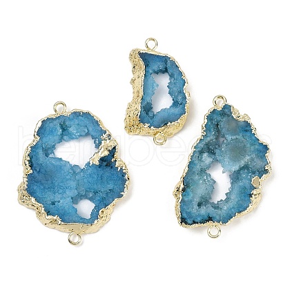 Dyed Natural Druzy Agate links G-R012-05G-05-1
