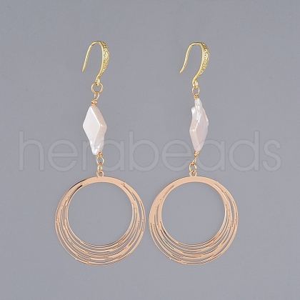 Brass Dangle Earrings EJEW-JE03753-03-1