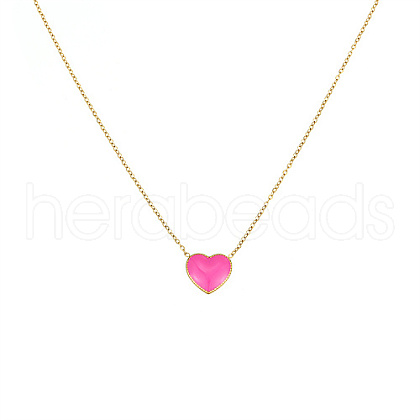 Stainless Steel Heart Pendant Necklaces YM4283-1-1